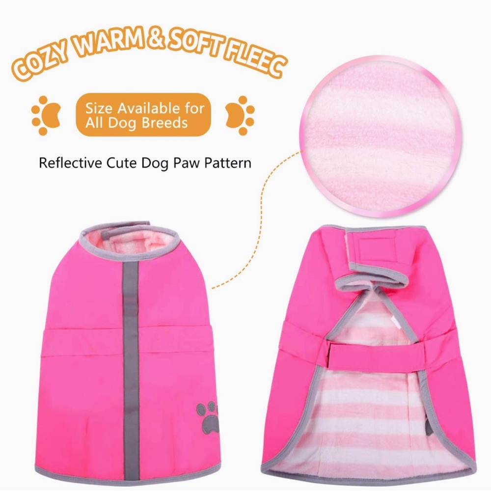 Queenmore Cold Weather Dog Coat Reversible 💖🐶🤍🐾
